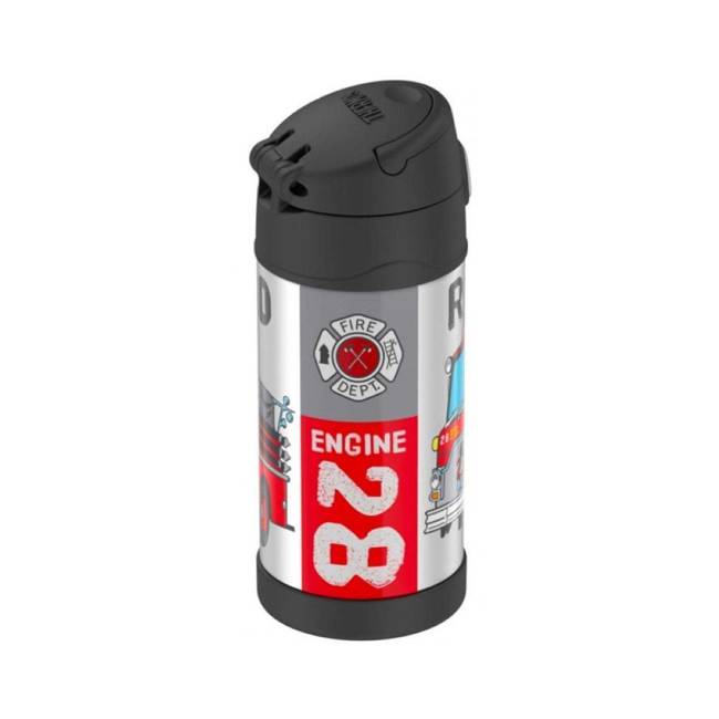 Termos dziecięcy ze słomką Thermos FUNtainer 355 ml - firetruck