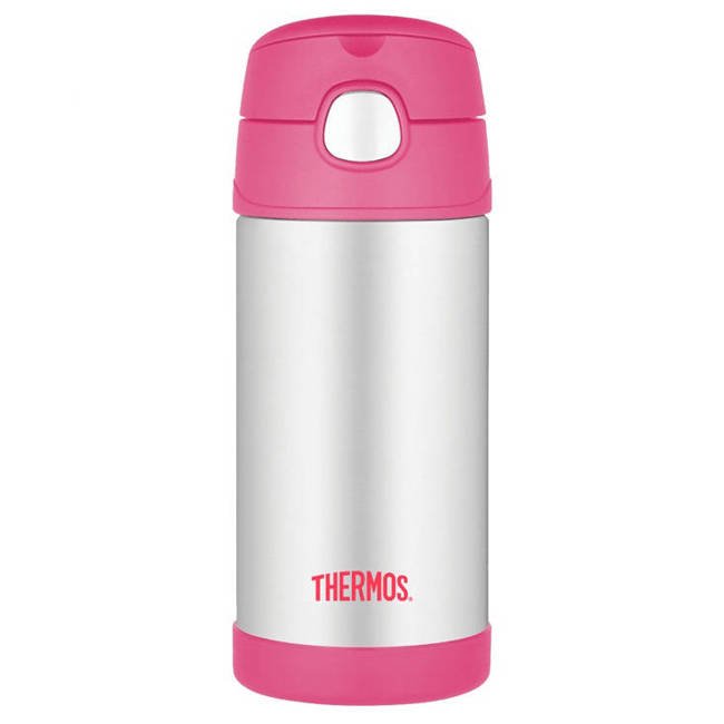 Termos dziecięcy ze słomką Thermos FUNtainer 355 ml - pink