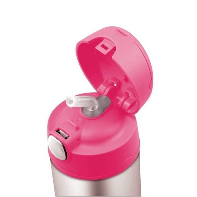 Termos dziecięcy ze słomką Thermos FUNtainer 355 ml - pink