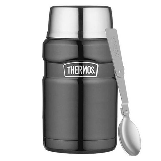 Termos na jedzenie z łyżką Thermos Stainless King™ 0,71 l - metallic grey