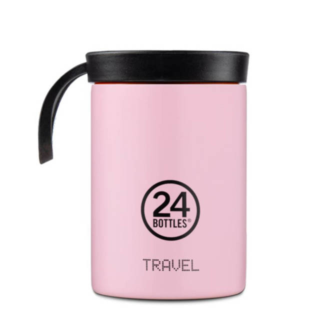 Termos obiadowy 24Bottles Travel Snack Pot 350 ml - candy pink