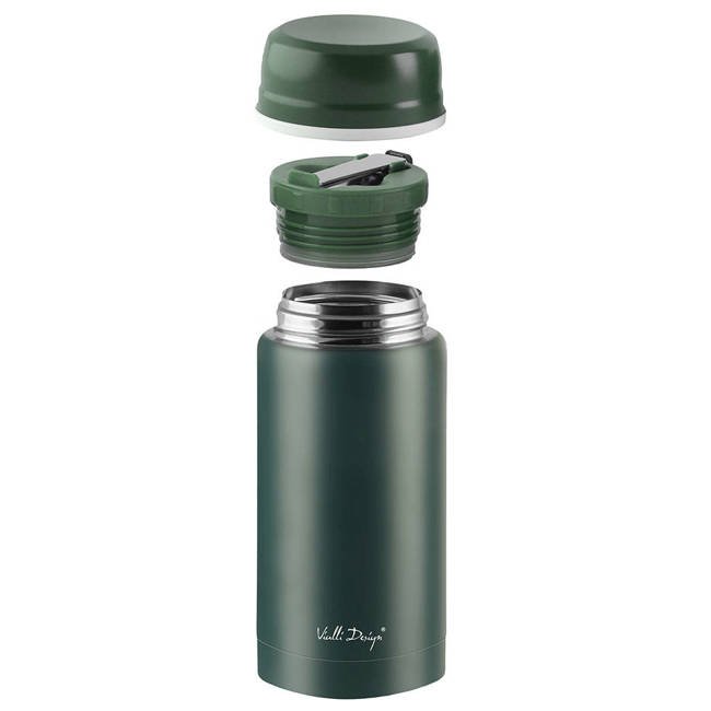 Termos obiadowy z łyżką Vialli Design Fuori 750 ml - zielony