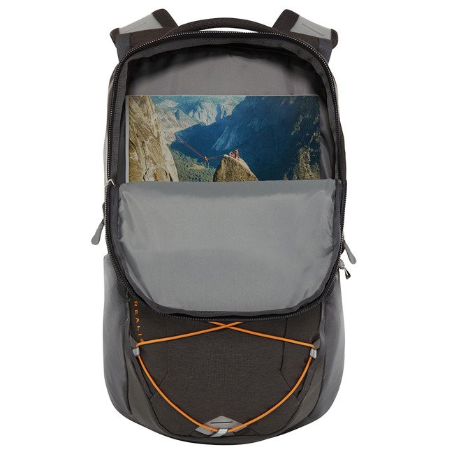 The North Face plecak codzienny Borealis asphalt dark grey heather/citrin