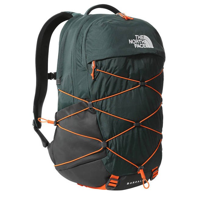 The North Face plecak miejski Borealis - dark sage green / red orange