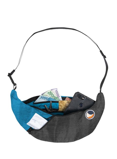 Torba Ticket To The Moon Sling Bag - dark grey / aqua