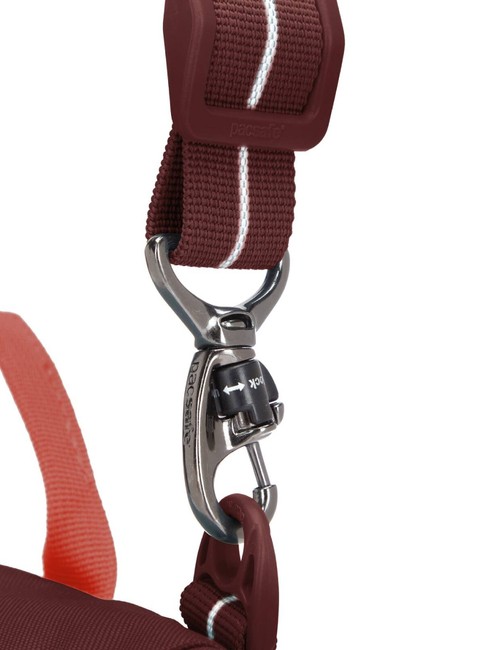 Torba antykradzieżowa z klapą Pacsafe GO Saddle Crossbody - garnet red