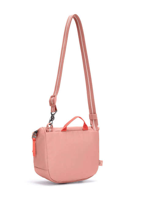 Torba antykradzieżowa z klapą Pacsafe GO Saddle Crossbody - rose