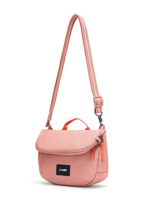 Torba antykradzieżowa z klapą Pacsafe GO Saddle Crossbody - rose