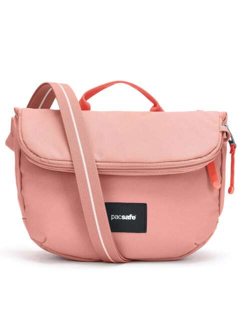 Torba antykradzieżowa z klapą Pacsafe GO Saddle Crossbody - rose