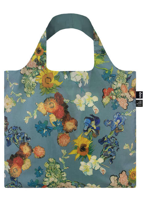 Torba eko siatka Loqi Vincent van Gogh - flower pattern / blue