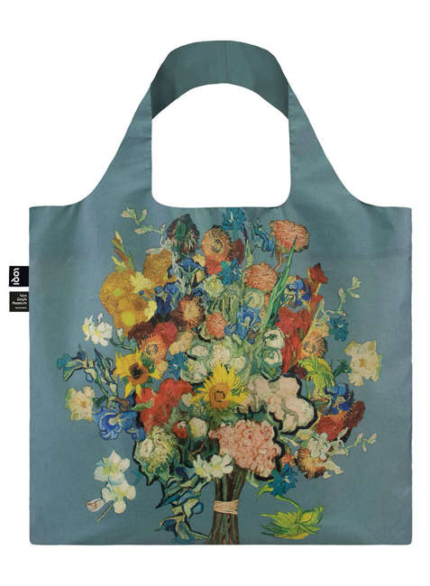 Torba eko siatka Loqi Vincent van Gogh - flower pattern / blue