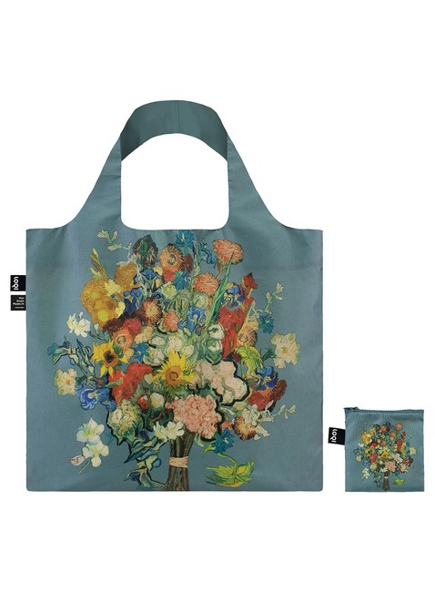 Torba eko siatka Loqi Vincent van Gogh - flower pattern / blue