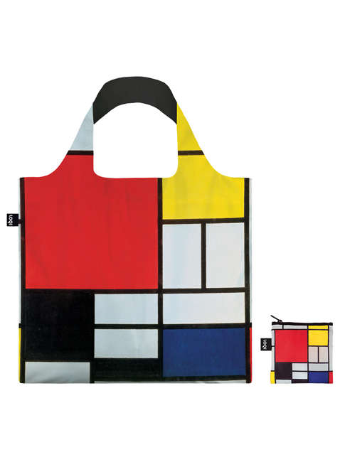 Torba miejska składana Loqi Piet Mondrian - composition