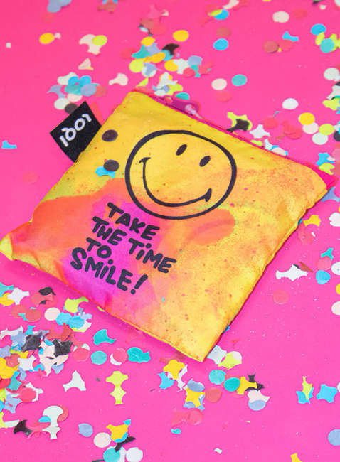 Torba miejska z recyklingu Loqi Smiley - take the time to smile