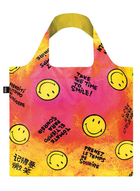 Torba miejska z recyklingu Loqi Smiley - take the time to smile