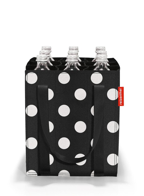 Torba na butelki z przegrodami Reisenthel Bottlebag - dots white