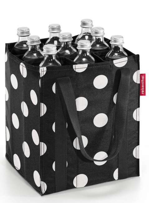 Torba na butelki z przegrodami Reisenthel Bottlebag - dots white