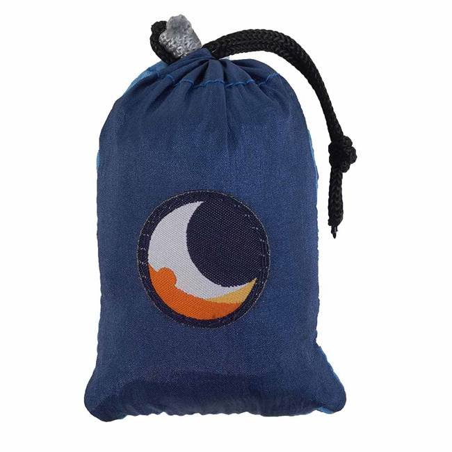 Torba na zakupy składana Eco Bag L Ticket To The Moon - royal blue / brown