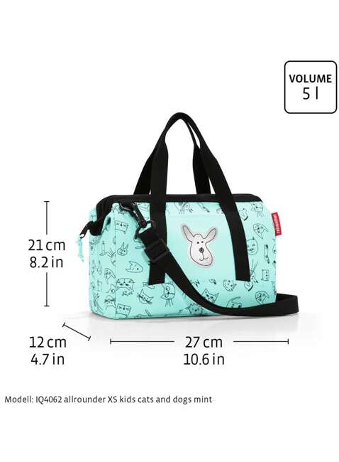 Torba podróżna Reisenthel Allrounder XS Kids - cats and dogs mint