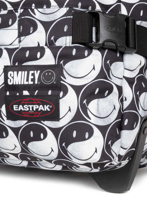 Torba podróżna na kółkach Eastpak Transit'R L - smiley yy black