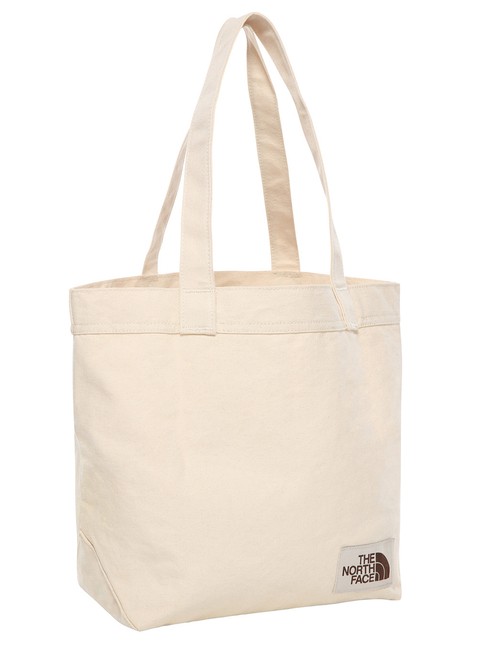 Torba szoperka The North Face Cotton Tote - weimaraner brown large logo print