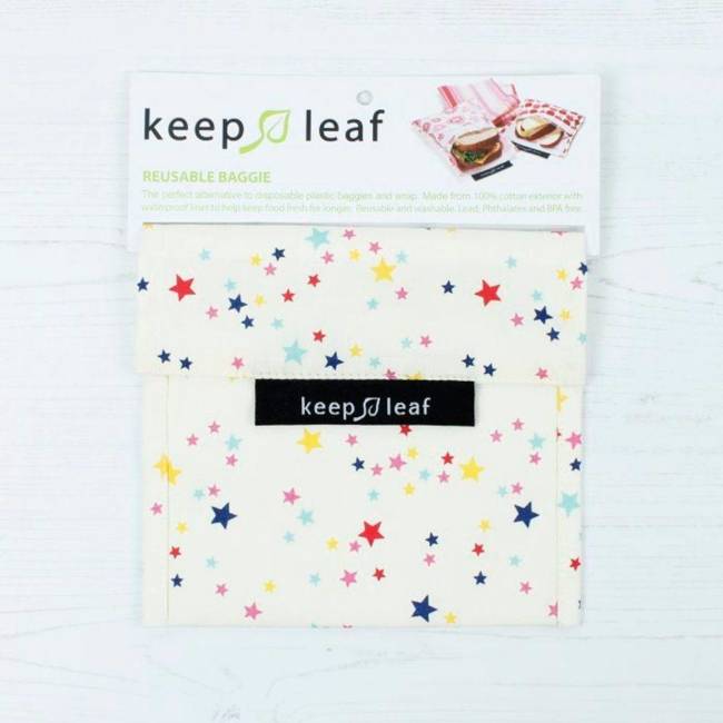 Torebka opakowanie do żywności / kanapek Keep Leaf - stars