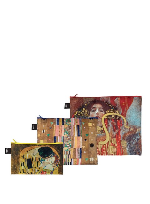 Trzy kosmetyczki z recyklingu Loqi Gustav Klimt - Klimt