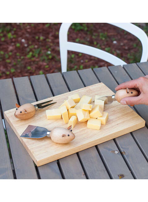 Trzy noże Myszki Kikkerland Mouse Cheese Knives