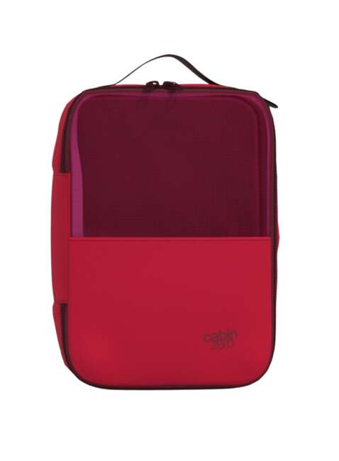 Trzy organizer na odzież CabinZero Lux Packing Cubes Set - cranberry