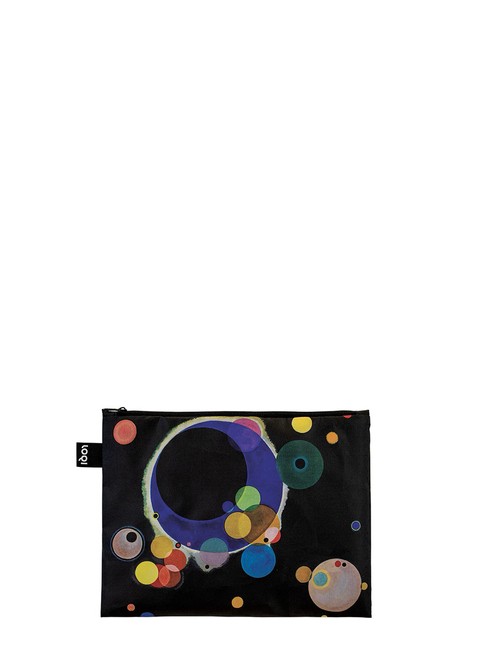 Trzy saszetki z recyklingu Loqi Mondrian, Kandinsky, Delaunay - Circular Forms / Several Circles / Composition