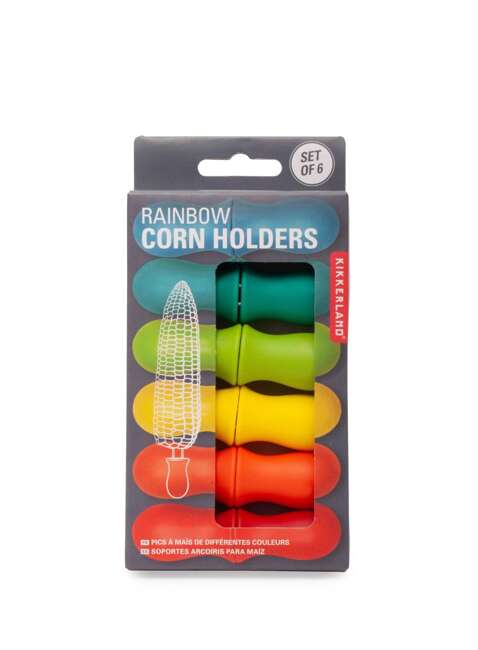 Uchwyty do kukurydzy Kikkerland Corn Holders - rainbow 
