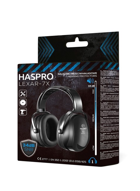 Uniwersalne nauszniki ochronne Haspro Lexar 7X Safety Earmuffs - black