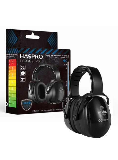 Uniwersalne nauszniki ochronne Haspro Lexar 7X Safety Earmuffs - black