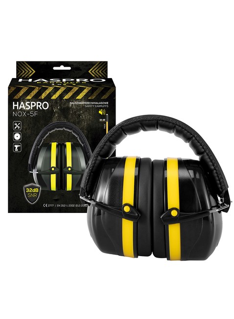 Uniwersalne nauszniki ochronne Haspro Nox 5F Safety Earmuffs - black