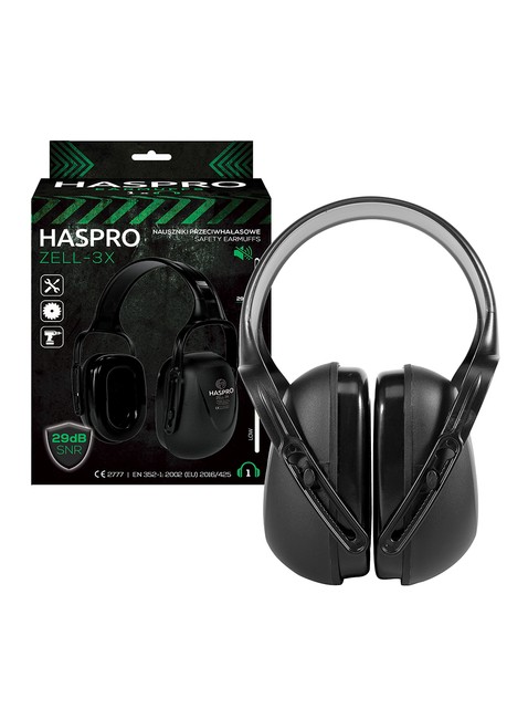 Uniwersalne nauszniki ochronne Haspro Zell 3X Safety Earmuffs - black