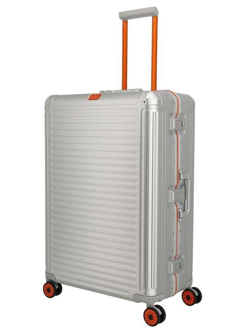 Walizka aluminiowa duża Travelite Next 75 Years Edition - silver / orange