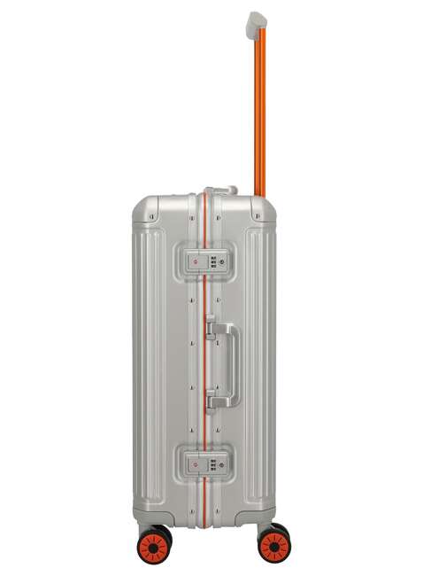 Walizka aluminiowa średnia Travelite Next 75 Years Edition - silver / orange