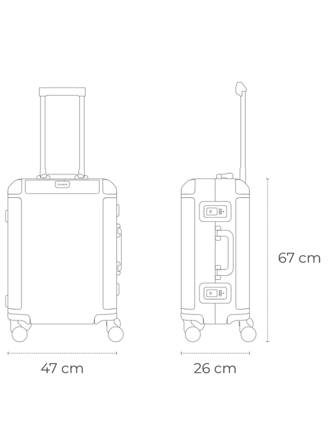 Walizka aluminiowa średnia Travelite Next M - zielony