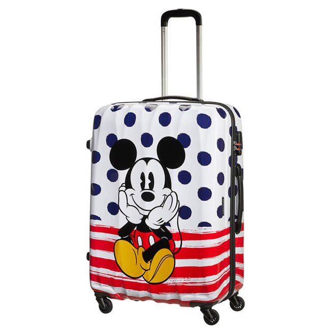 Walizka duża American Tourister Disney Legends - Mickey blue dots