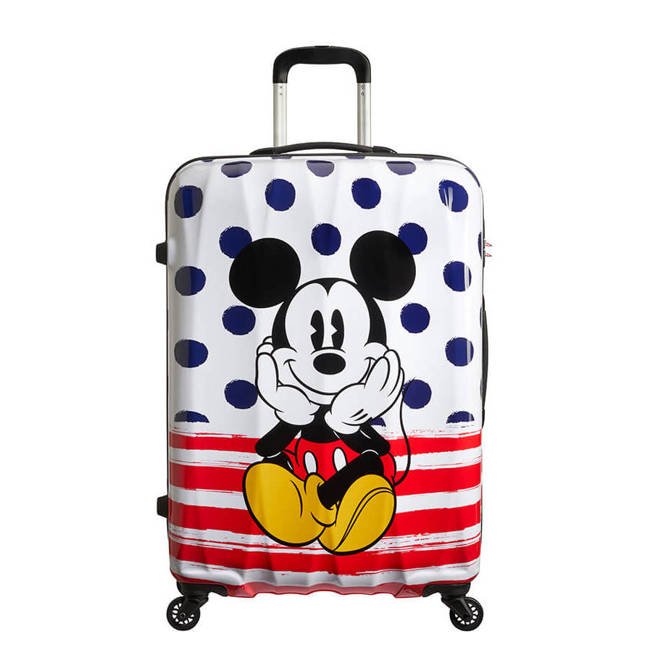 Walizka duża American Tourister Disney Legends - Mickey blue dots