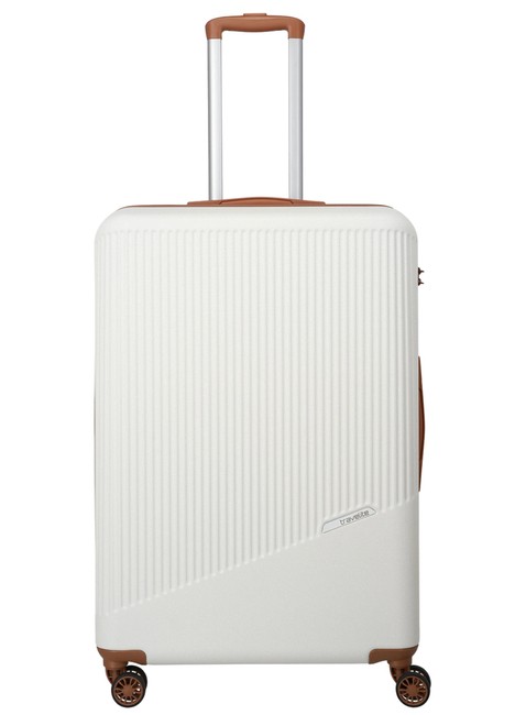 Walizka duża Travelite Bali - white / cognac