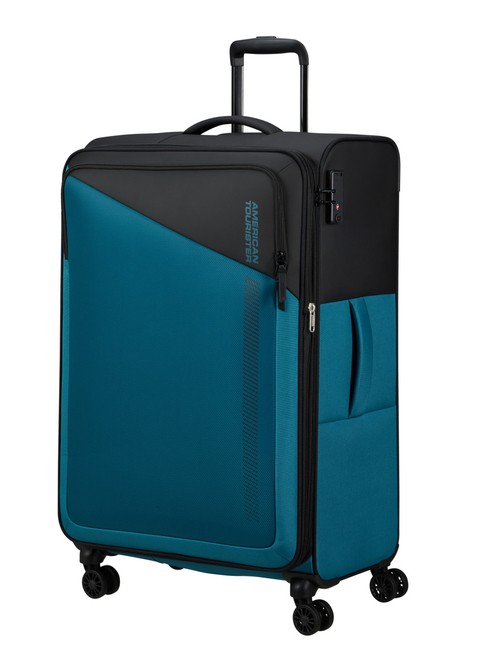 Walizka duża poszerzana American Tourister Daring Dash EXP - black / blue