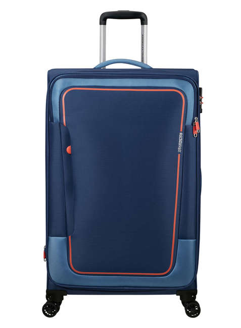 Walizka duża poszerzana American Tourister Pulsonic - combat navy