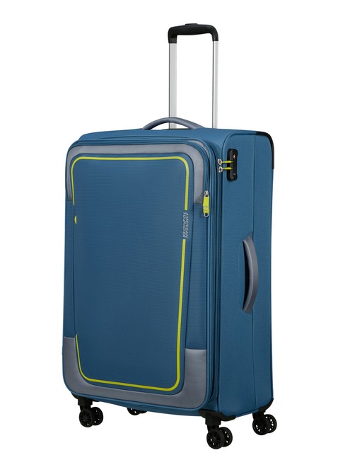 Walizka duża poszerzana American Tourister Pulsonic - coronet blue