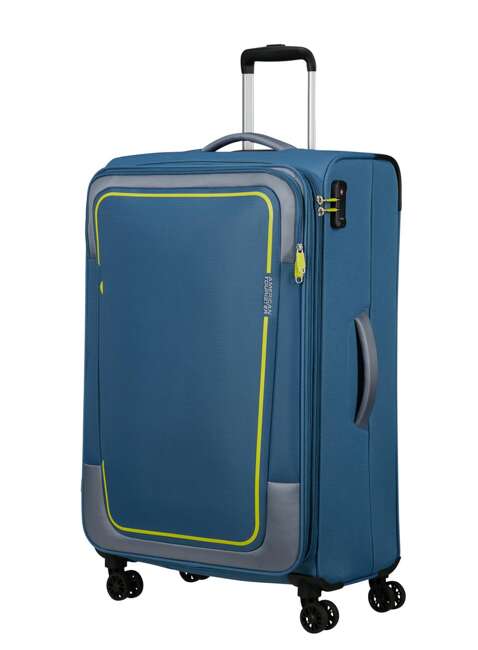 Walizka duża poszerzana American Tourister Pulsonic - coronet blue