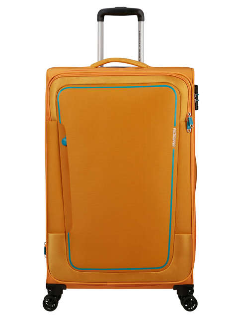 Walizka duża poszerzana American Tourister Pulsonic - sunset yellow