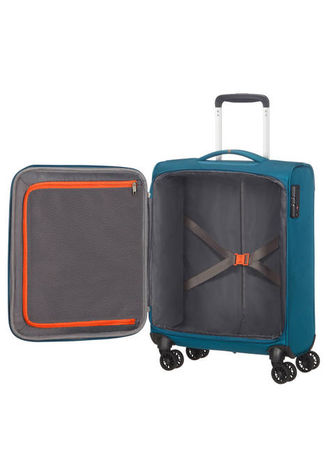 Walizka kabinowa American Tourister Crosstrack - navy/orange