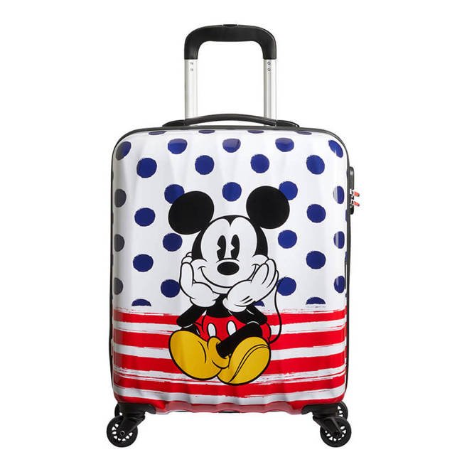 Walizka kabinowa American Tourister Disney Legends - Mickey blue dots
