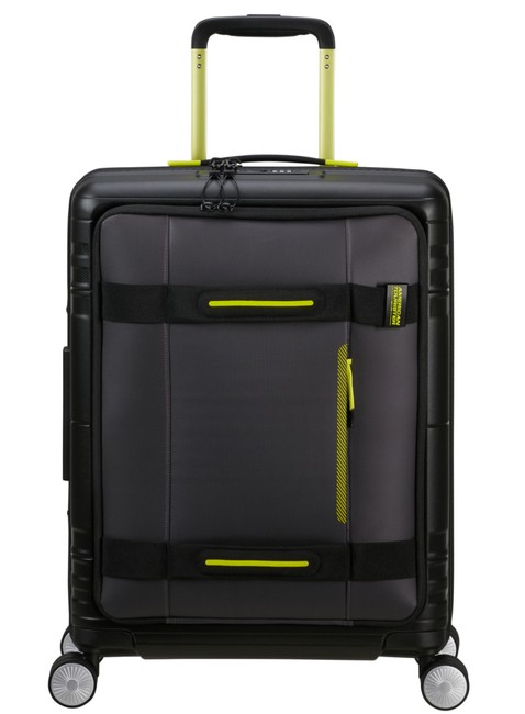 Walizka kabinowa American Tourister Hello Cabin Exp Coated - black / lime