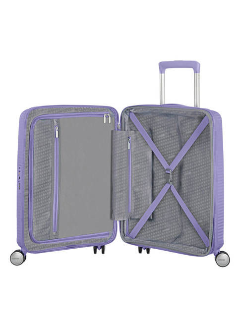 Walizka kabinowa American Tourister Soundbox - lavender